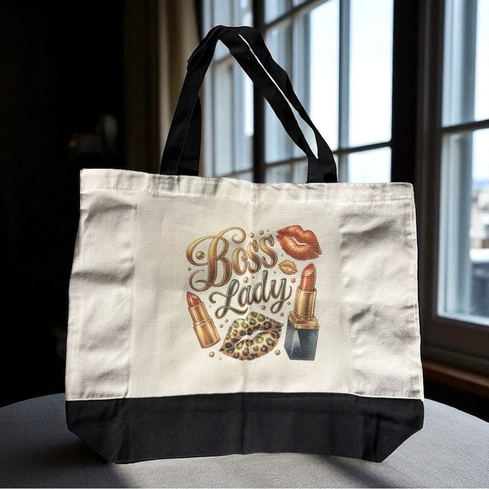 Boss Lady Canvas Tote NWOT